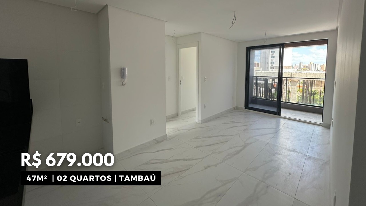 APARTAMENTO NOVO COM 02 QUARTOS À 300M DA PRAIA DE TAMBAÚ EM JOÃO PESSOA-PB