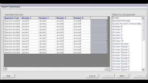 Test Generator - Import Test Questions from an Excel File