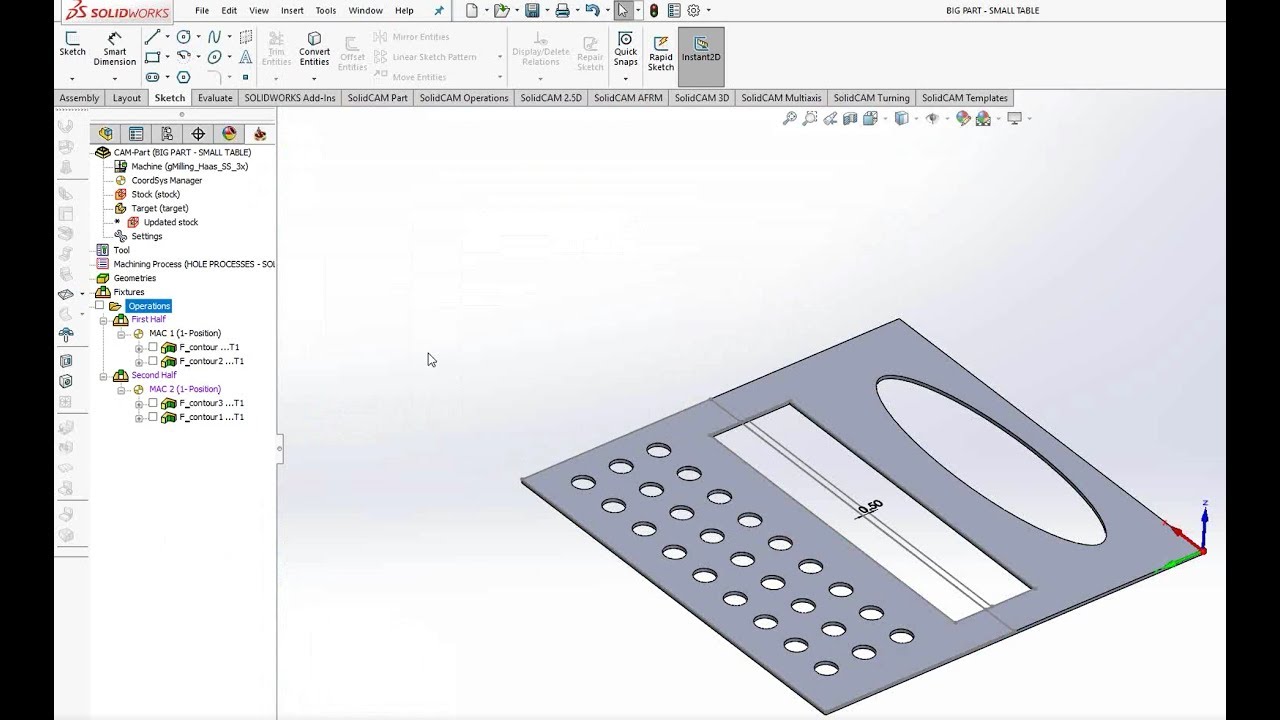 Programming a Large Part on a Small Table