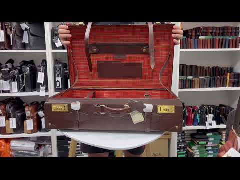 Большой кожаный чемодан Ashwood VIN-22 Brown video