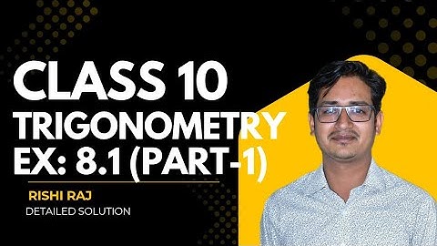 Trigonometry class 10 maths chapter 9 exercise 8.1 question 1 to 6 cbse ncert explained in hindi