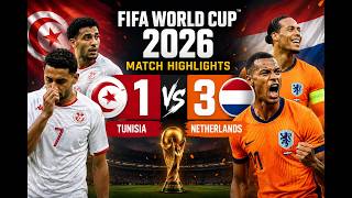 Netherlands vs Tunisia 3-1 Highlights | FIFA World Cup 2026 Highlights! 🇳🇱🇹🇳