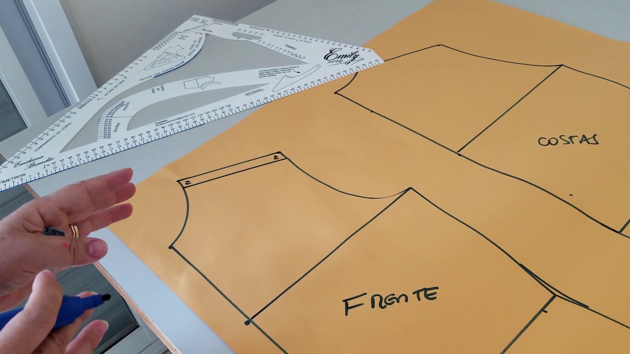 Correções práticas em moldes de blusas - costura do ombro indo para trás