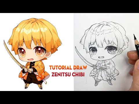Cách vẽ anime chibi | Tutorial draw Zenitsu chibi