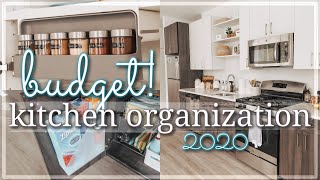 SMALL KITCHEN ORGANIZATION ON A BUDGET 2020 / RENTER FRIENDLY KITCHEN ORGANIZATION HACKS & IDEAS