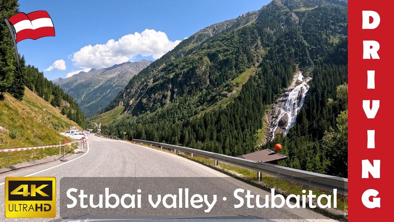 Driving in Austria 35: Stubaital - Stubai valley in Tyrol 🇦🇹 4K 60fps