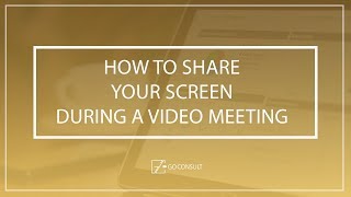 How to Share your Screen during a Video Meeting
