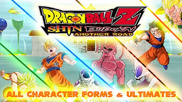 Dragon Ball Z Shin Budokai Another Road - ALL CHARACTER FORMS AND ULTIMATES!