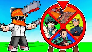 Spinning a Wheel to Decide which ANIME POWER we Get in Roblox! 