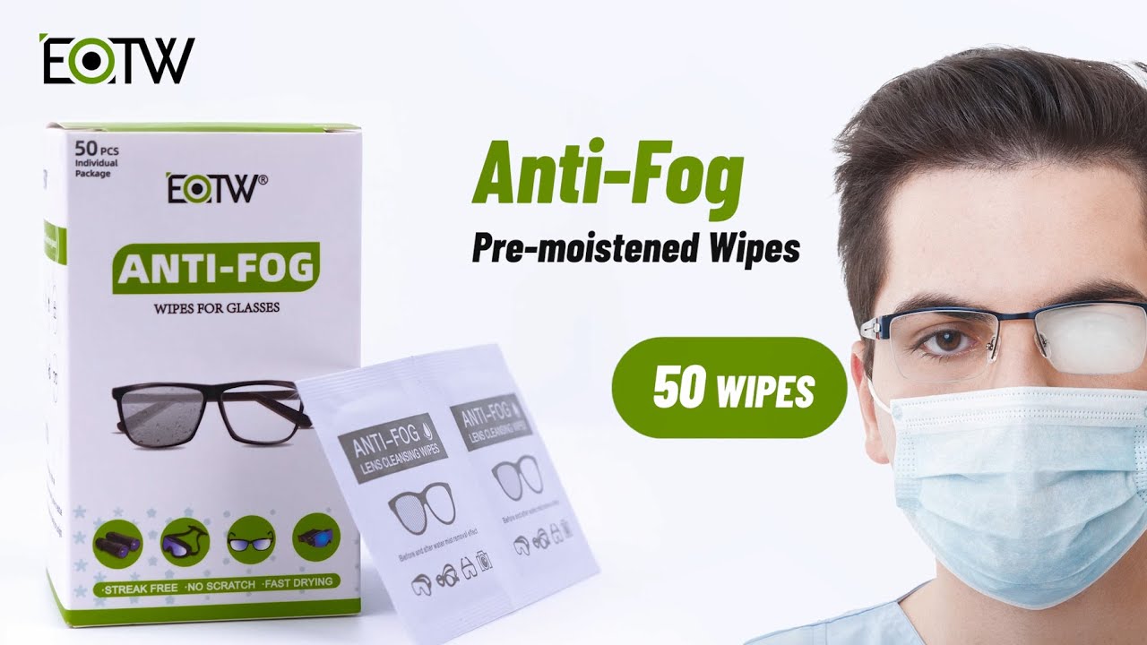 🥇EOTW Anti Fog Wipes for Glasses 50pcs PreMoistened Individually