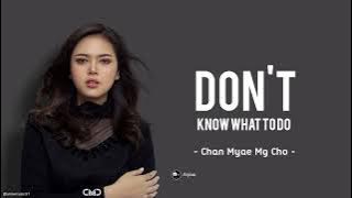 Don't Know What To Do - Chan Myae Mg Cho (ချမ်းမြေ့မောင်ချို)