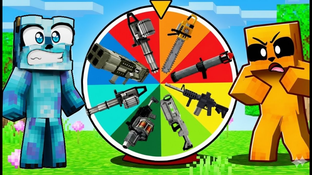 ¡RULETA de ARMAS en MINECRAFT! ¿SOBREVIVIREMOS? 🎯💥🔫 ARMA NOOB vs PRO vs HACKER