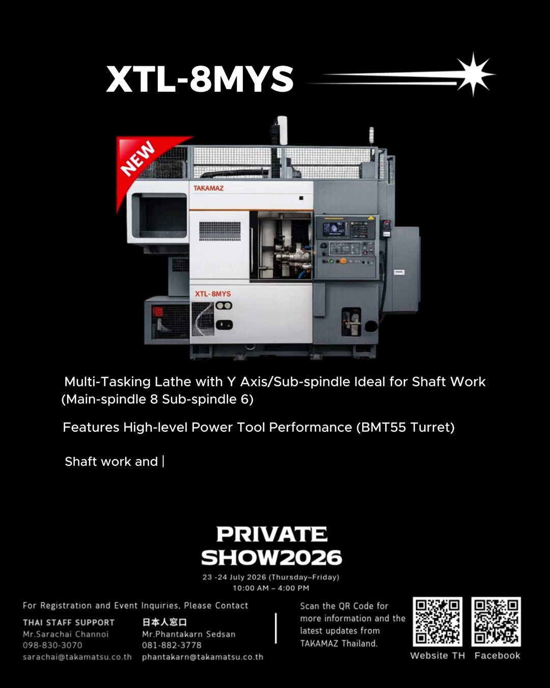 XTL-8MYS(Main-spindle 8 Sub-spindle 6) - YouTube