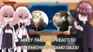 Mikey's react to Takemichi as Osamu Dazai || Mafia AU || Mitake/Takemikey || part 2