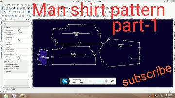 Optitex cad / Men shirt pattern ( part 1)