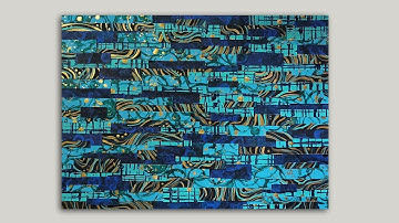 Abstract Collage Mixed Media Art on Canvas Tutorial