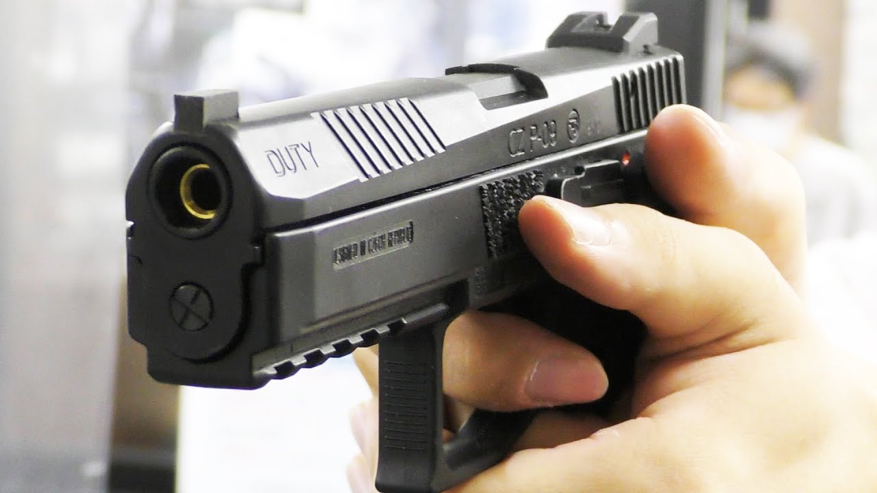 薄いスライドがスタイリッシュ！KJワークス CZ P-09 DUTY - YouTube