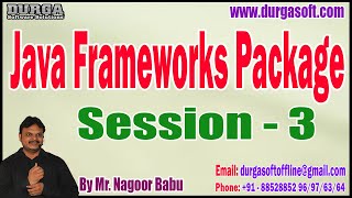 Java Frameworks Package tutorials || Session - 3 || by Mr. Nagoor Babu On 06-02-2024 @10AM IST