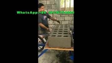 QT4 24 semi automatic concrete hollow block machine for sale in Philippines