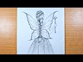 How to draw a fairy  easy pencil sketch for beginners