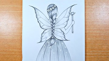How to Draw a Fairy / Easy Pencil Sketch for Beginners