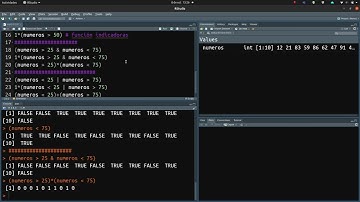 09 Programación básica usando R y RStudio. Operaciones lógicas (condiciones) para vectores booleanos