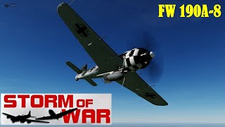 FW-190A-8 Anton │ A/G practise│ Storm of War WWII Server