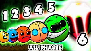 Geometry Dash ALL PHASES | FNF VS Geometry Dash | Fire In The Hole - Lobotomy Geometry Dash(FNF Mod)