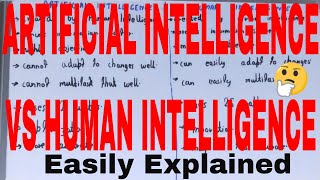 Artificial vs Human Intelligence|Difference between artificial intelligence and human intelligence