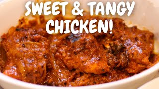 SWEET & TANGY CHICKEN CURRY With a SECRET INGREDIENT (Bengali Chicken Roast) MUST TRY!