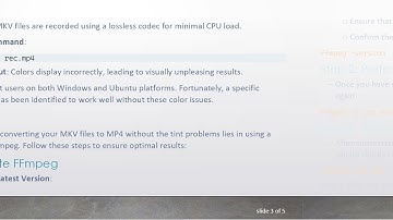 Resolving FFmpeg MKV to MP4 Conversion Color Tint Issues