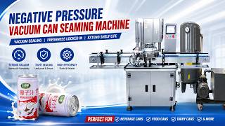 Canned Coconut Juice and Fresh Coconut Milk Drinks Vacuum Can Seaming Machine #vacuumcansealer