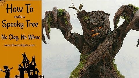 How To Make A Spooky Tree / No Clay Or Wires / Halloween Candy Bowl Built In
