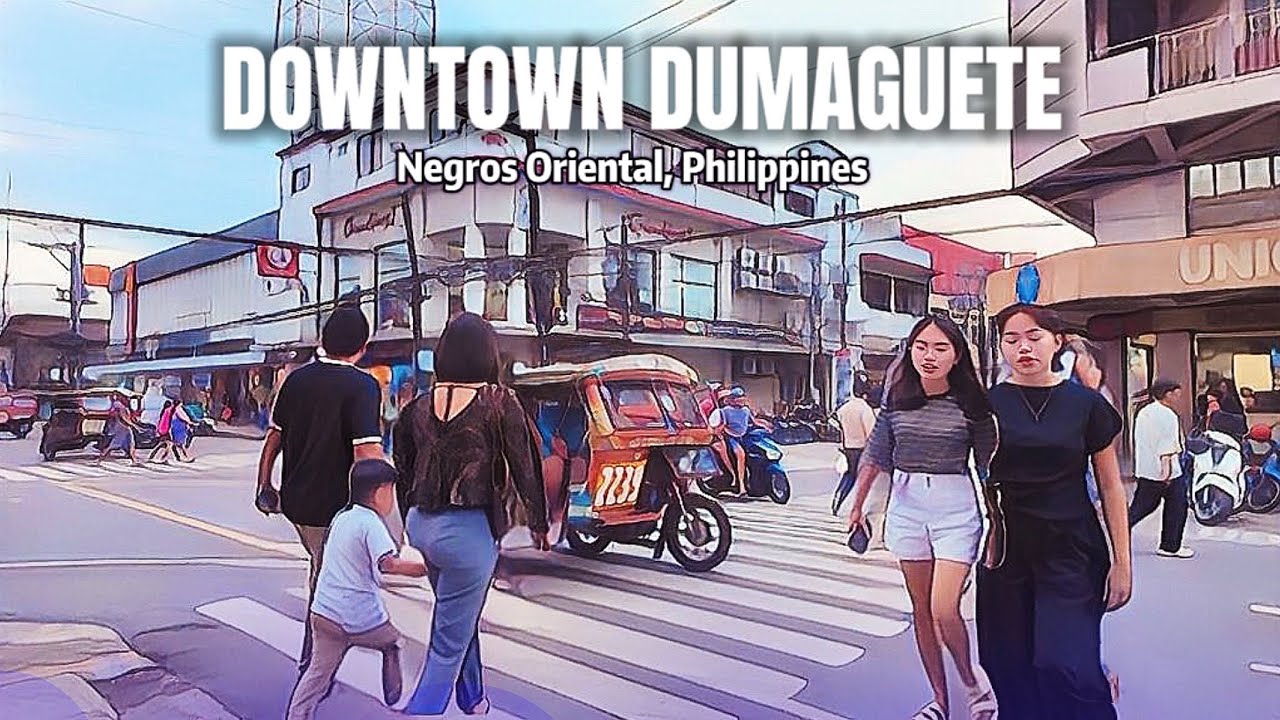 🐵 [HD #DUMAGUETE 🇵🇭 ] Downtown Dumaguete Virtual Walking Tour 2024