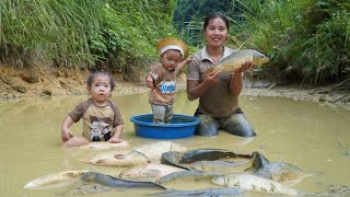Harvest the family's huge fish pond and sell it at the market - take care of the vegetable garden