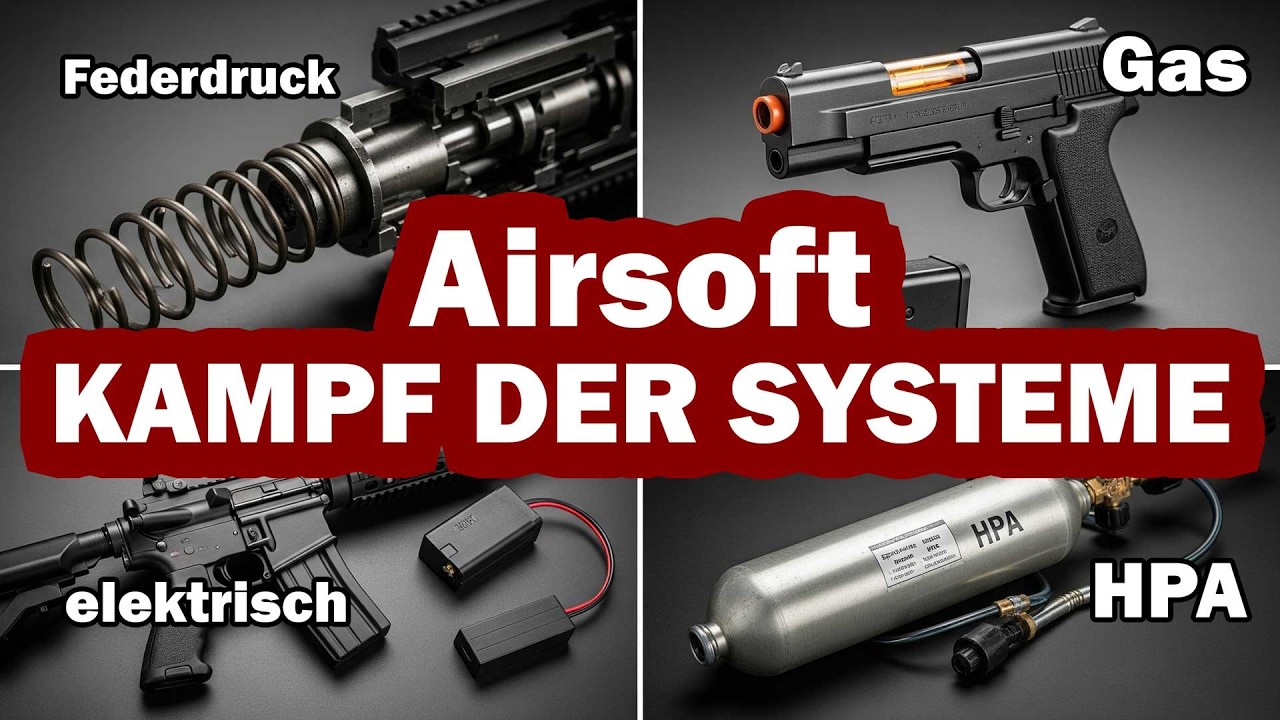 Airsoft Antriebsarten im Vergleich: Federdruck, Gas, HPA & Elektro 🔫 Was ist das Beste für DICH?