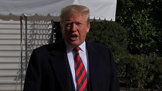 Trump leaves WH, slams continued 'witch hunt'