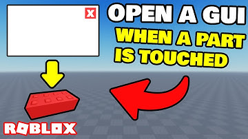 How to make a PART OPEN A GUI in ROBLOX STUDIO!