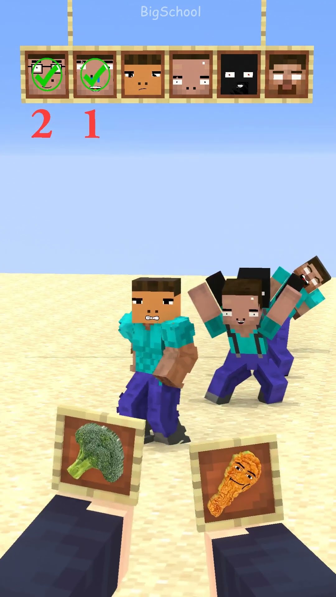 Help Herobrine choose and become the strongest person! ?