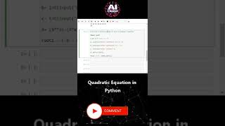 How to solve Quadratic Equation in Python Python program demo