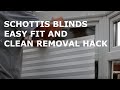Schottis blinds from Ikea, easy fix- clean removal method of fitting.