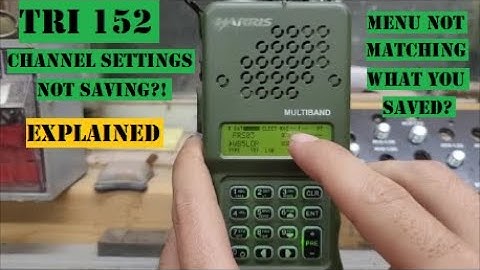 TRI PRC 152 - Menu not matching channel settings & other firmware glitches explained
