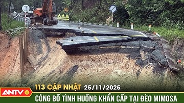 Bản tin 113 cập nhật ngày 25/11: Công bố tình huống khẩn cấp về thiên tai tại đèo Mimosa | ANTV