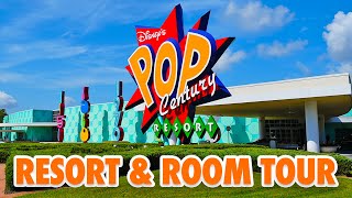 Disney's Pop Century Room Tour and Walkthrough at Walt Disney World Resort [4K POV]