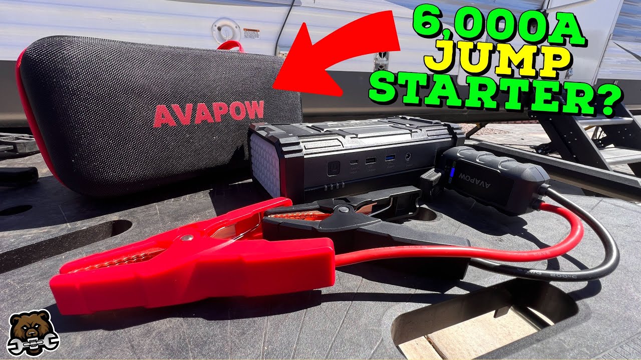 AVAPOW 6000A Car Battery Jump Starter(for All Gas or Upto 12L Diesel) 