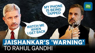 "There Are Things Bigger Than Politics" Jaishankar To Rahul | RaGa Targets Modi On Phone Tapping