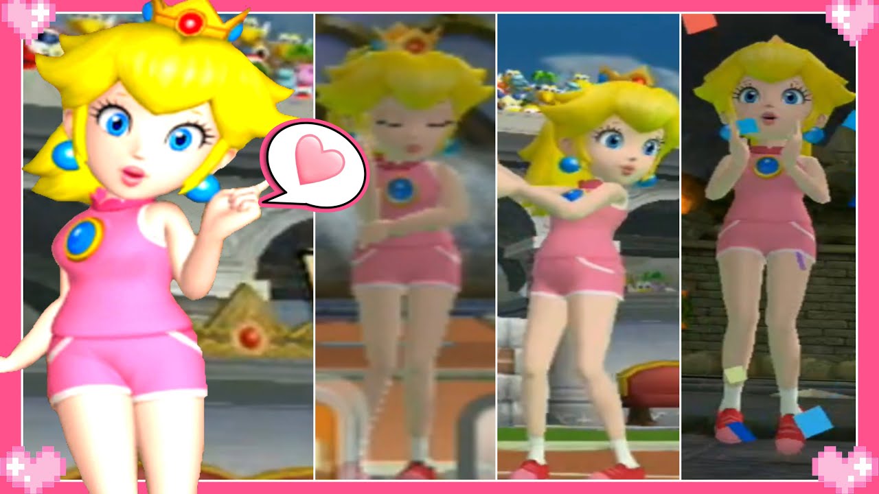 💗 Mario Superstar Baseball (All Peach Dialogue and Animations) 💗