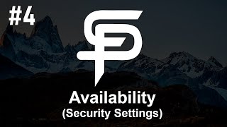 Availability Security Settings Sharepass