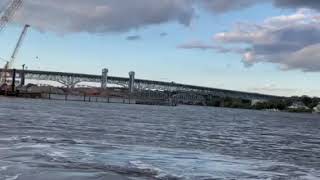 Thames River Ferry coming into New London, Connecticut October 9, 2023