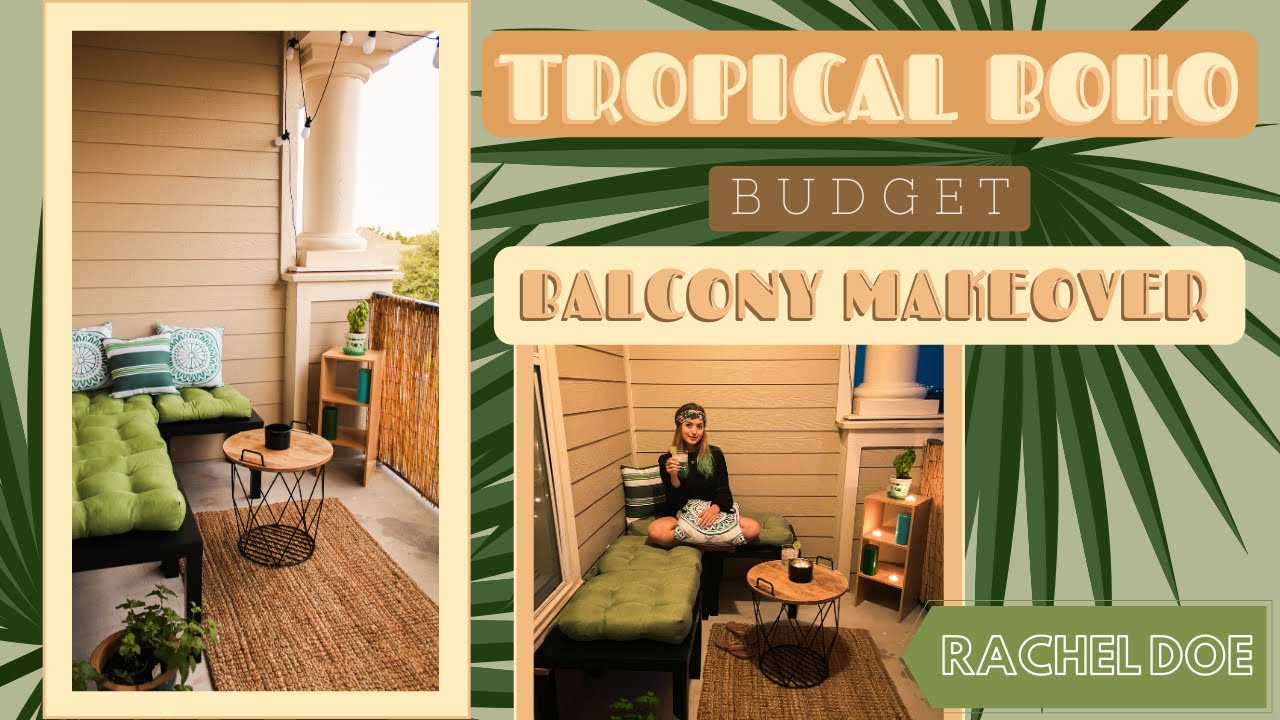 Tropical Boho Balcony Makeover: Budget & Renter Friendly
